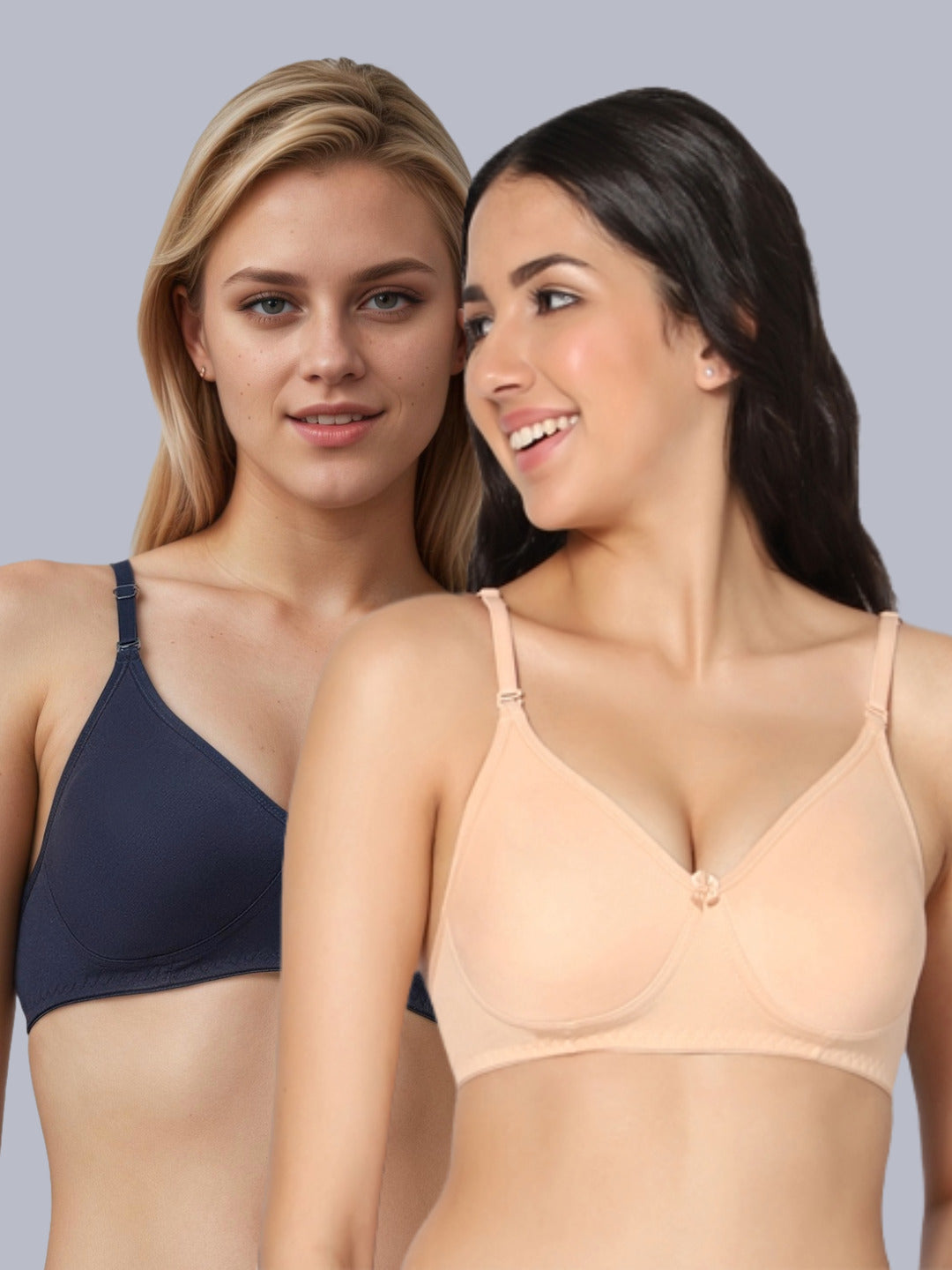 Eden01 Soft Padded Full Coverage Bra (Pack of 2)