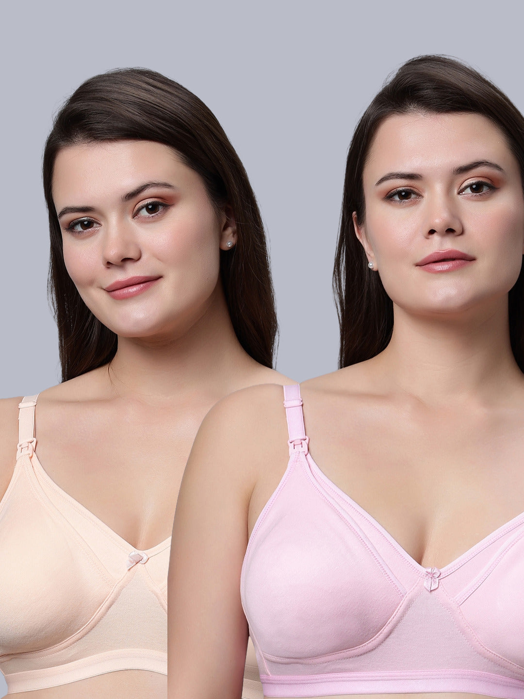 EDEN04 Full Coverage Non Padded Nursing/Maternity Bra (Pack of 2)