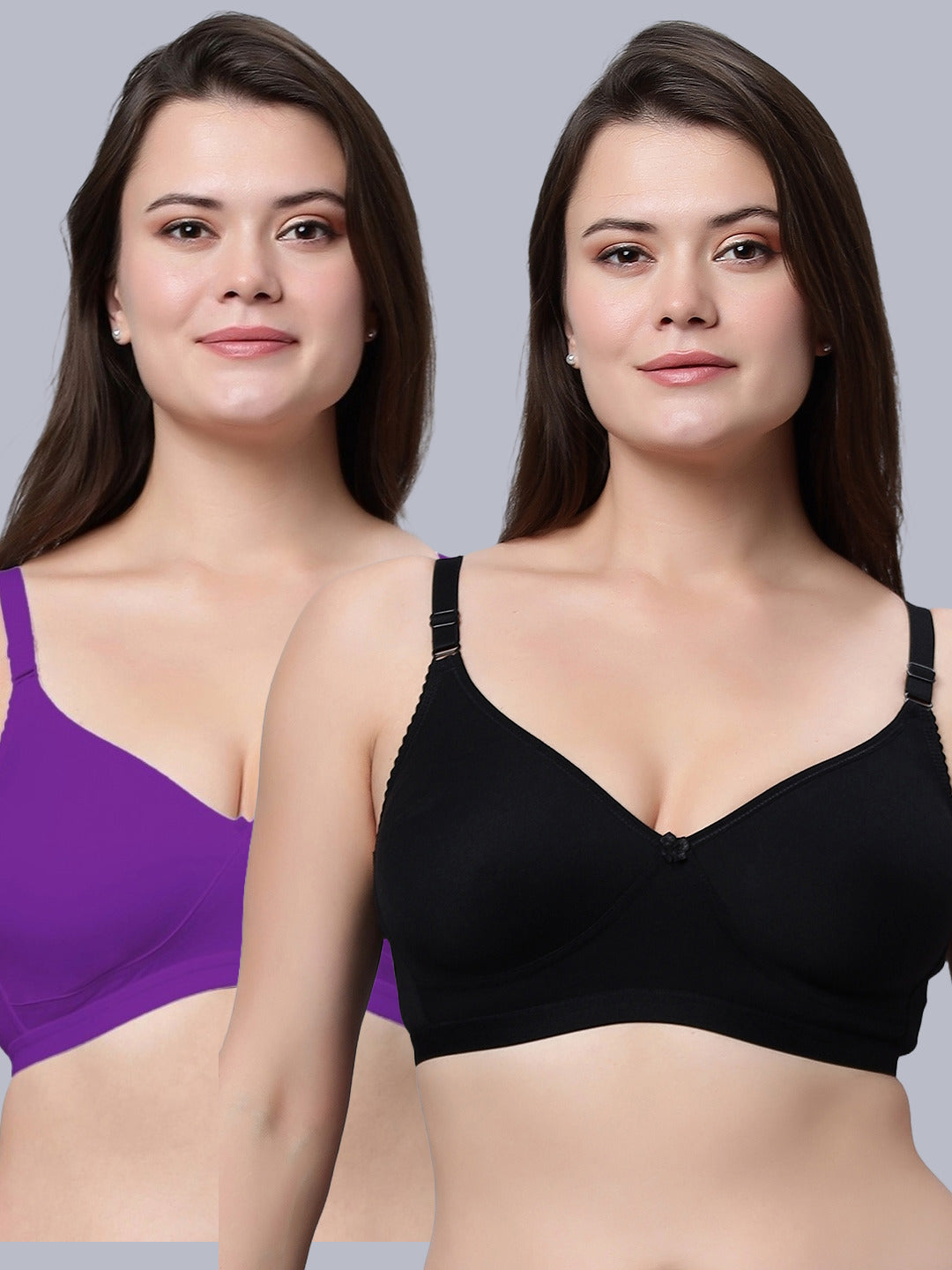 Eden08 Non-Padded Full Coverage Bra (Pack of 2)