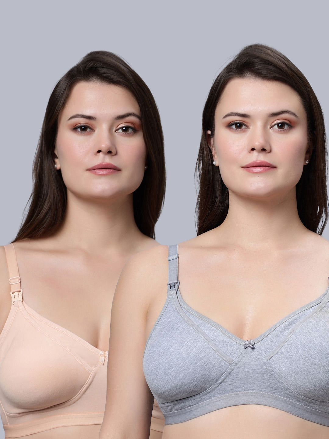 EDEN04 Full Coverage Non Padded Nursing/Maternity Bra (Pack of 2)