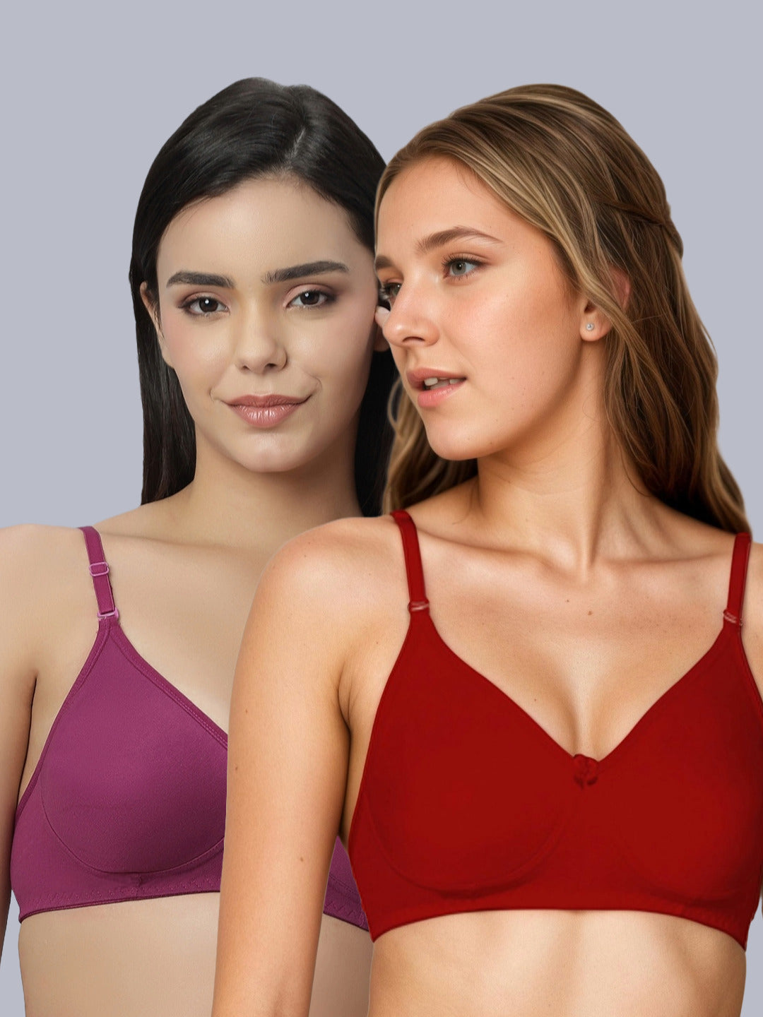Eden101 Soft Padded Full Coverage Bra (Pack of 2)