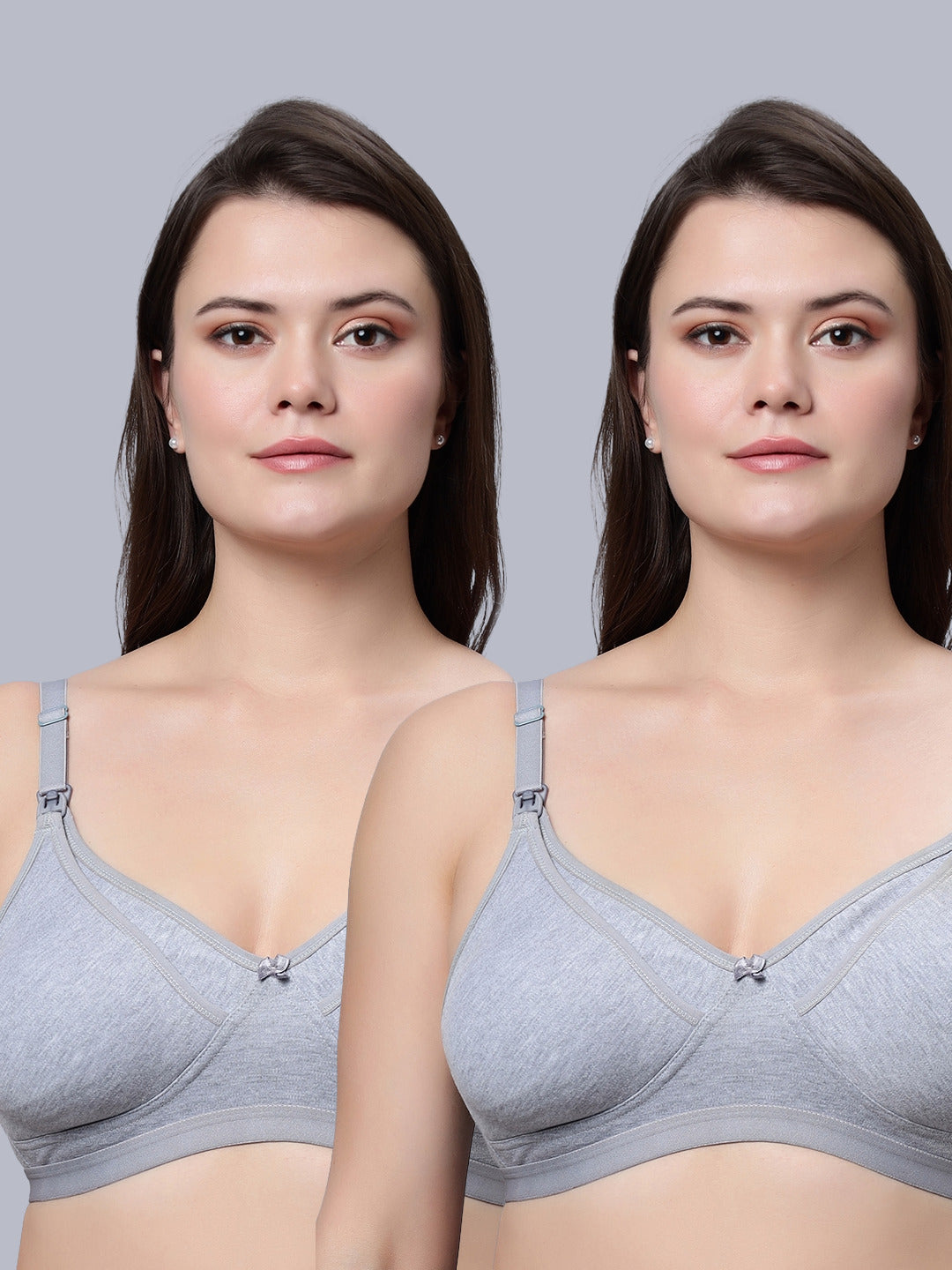 EDEN04 Full Coverage Non Padded Nursing/Maternity Bra (Pack of 2)