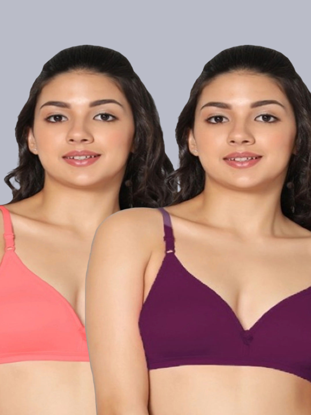 Eden02 Non Padded Medium Coverage Bra (Pack of 2)