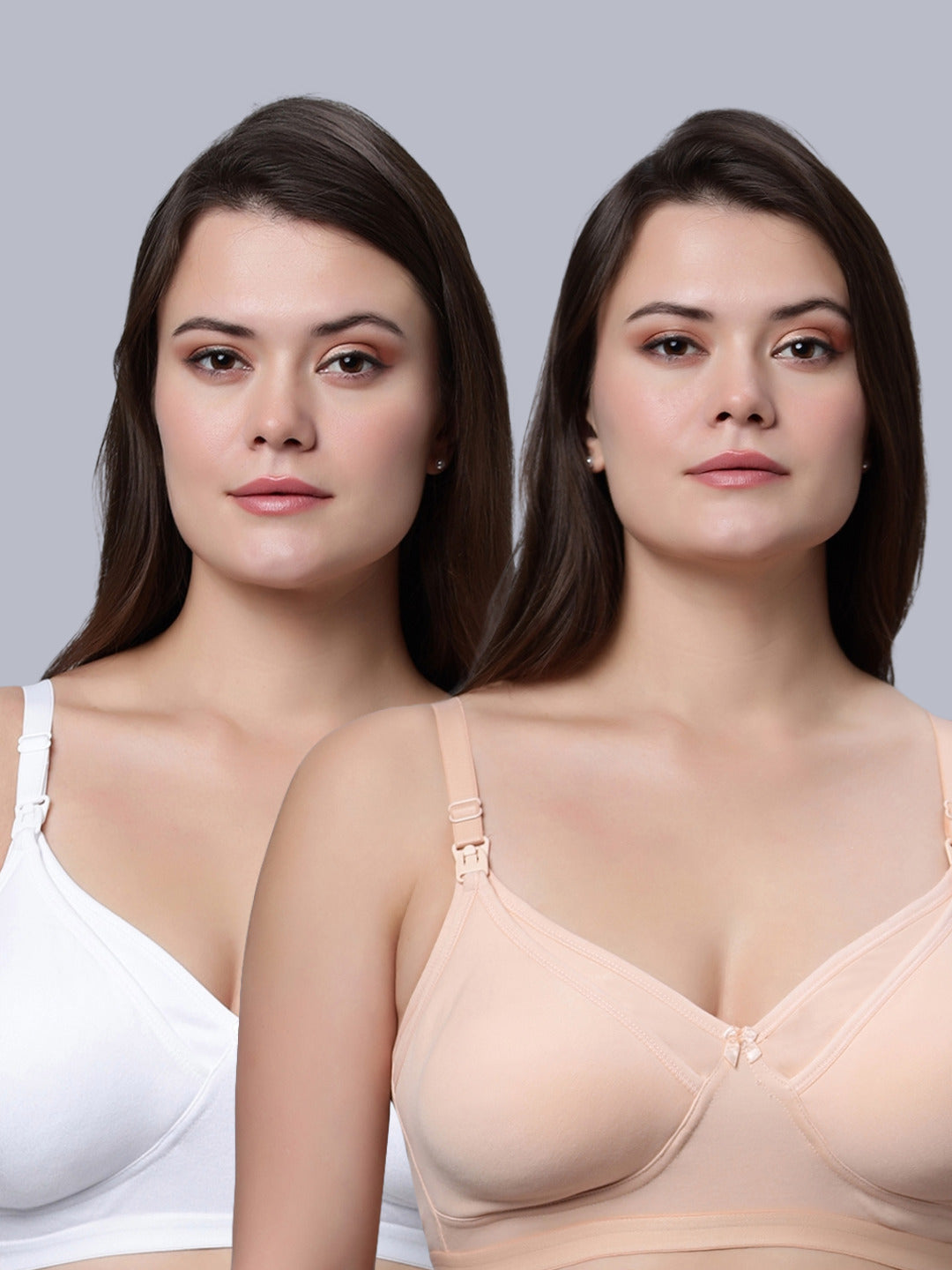 EDEN04 Full Coverage Non Padded Nursing/Maternity Bra (Pack of 2)