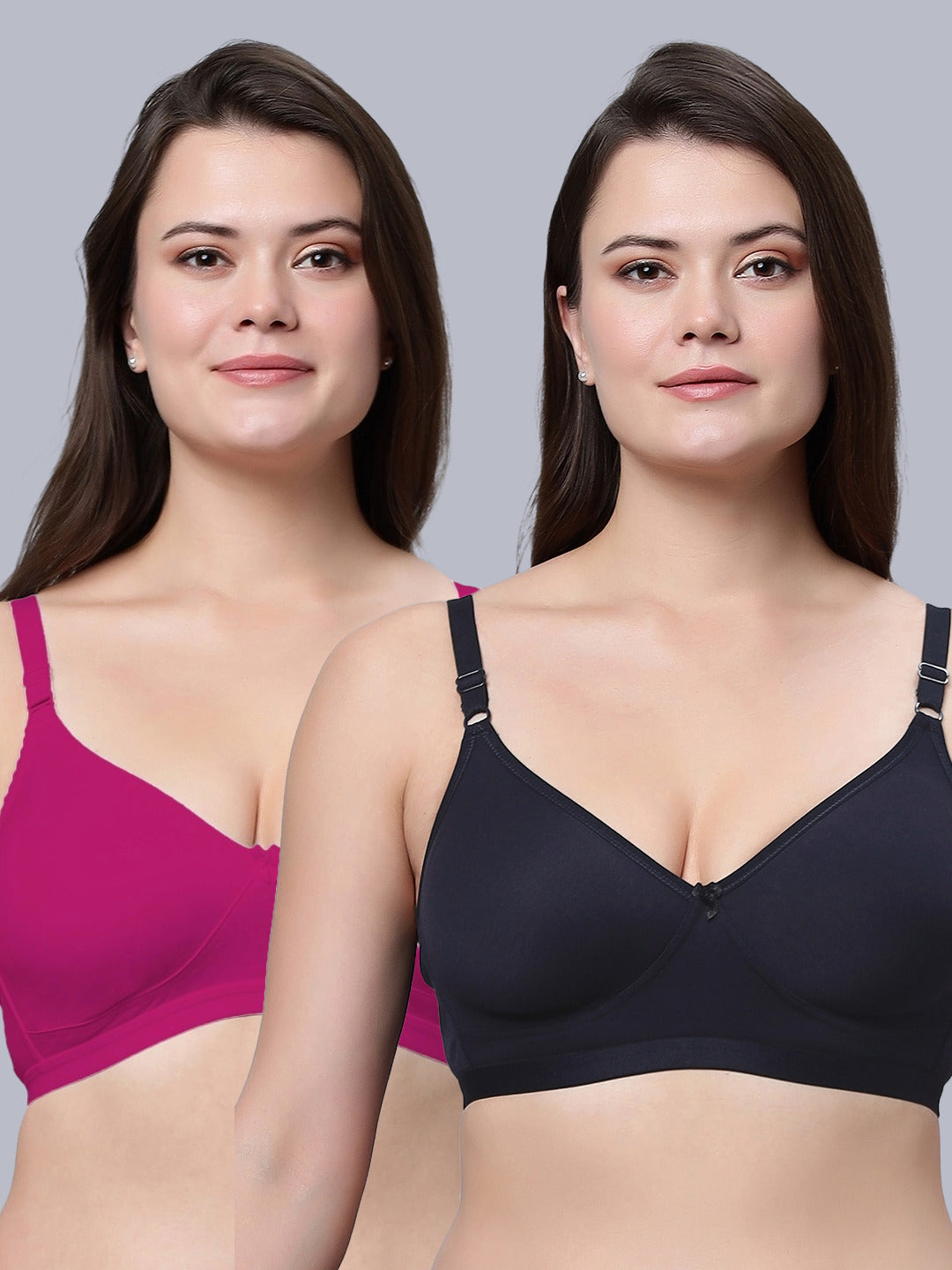 Eden08 Non-Padded Full Coverage Bra (Pack of 2)