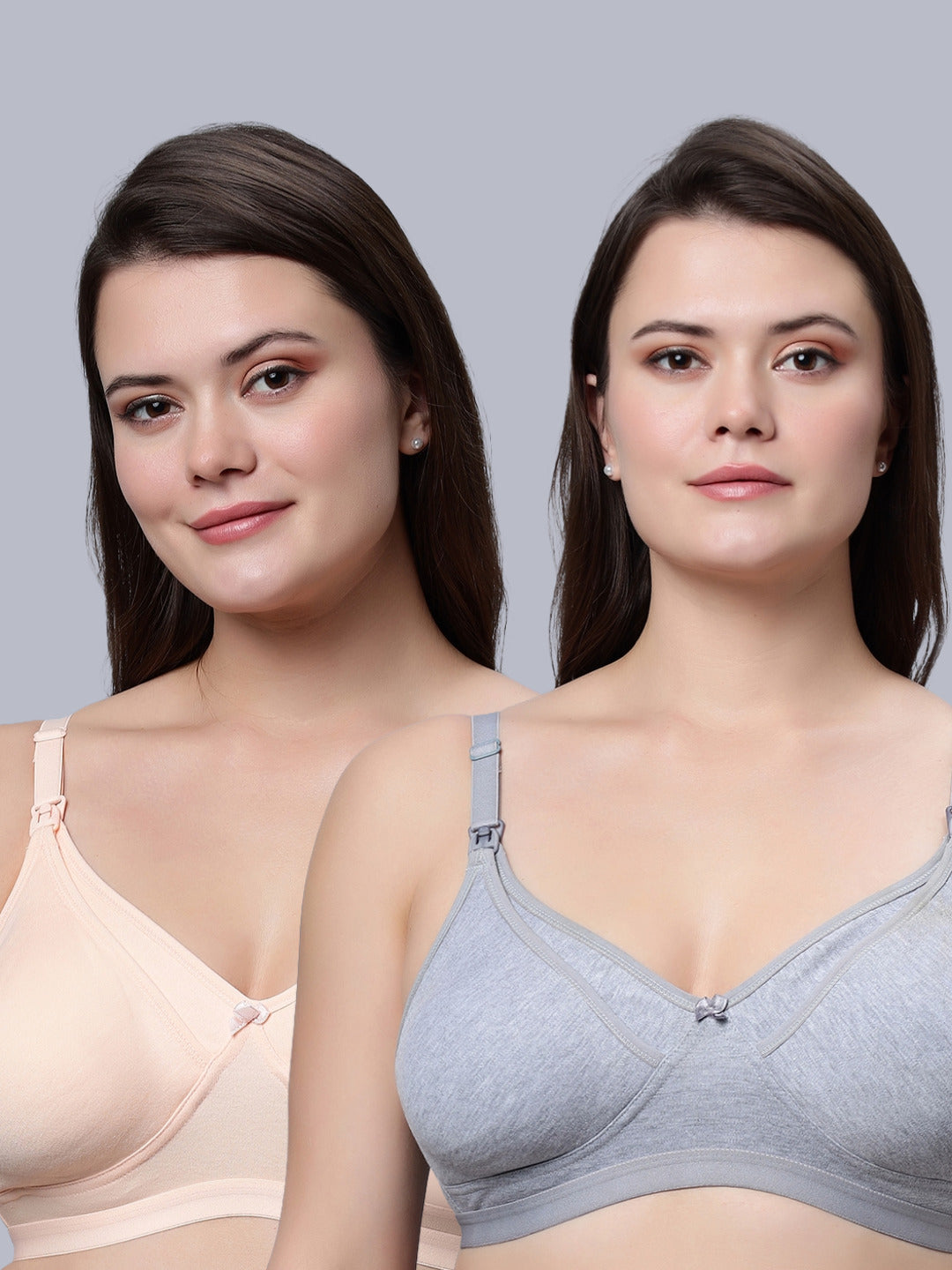 EDEN04 Full Coverage Non Padded Nursing/Maternity Bra (Pack of 2)