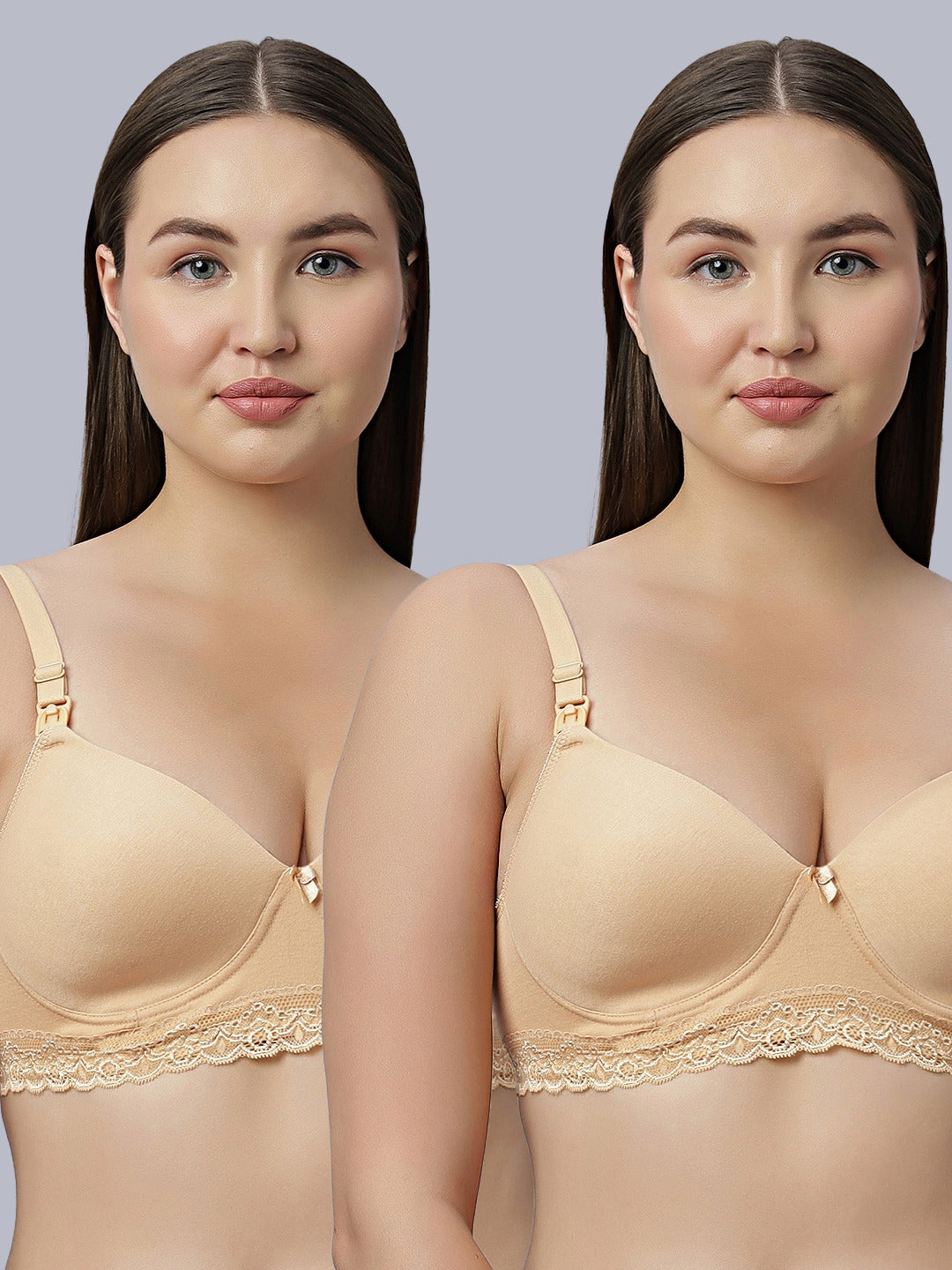 EDEN104 Full Coverage Padded Nursing/Maternity Bra (Pack of 2)