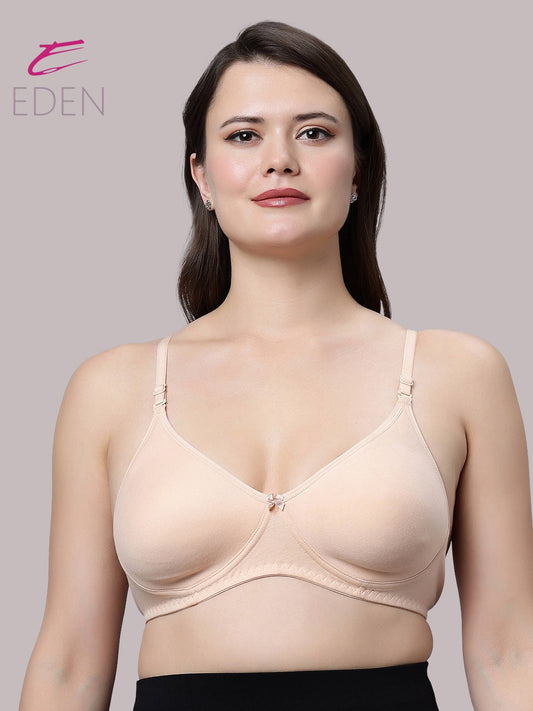 Non Padded, Plus Size, Super Combed,Cotton Stretch, Full Coverage ,Everyday Bra ,Skin