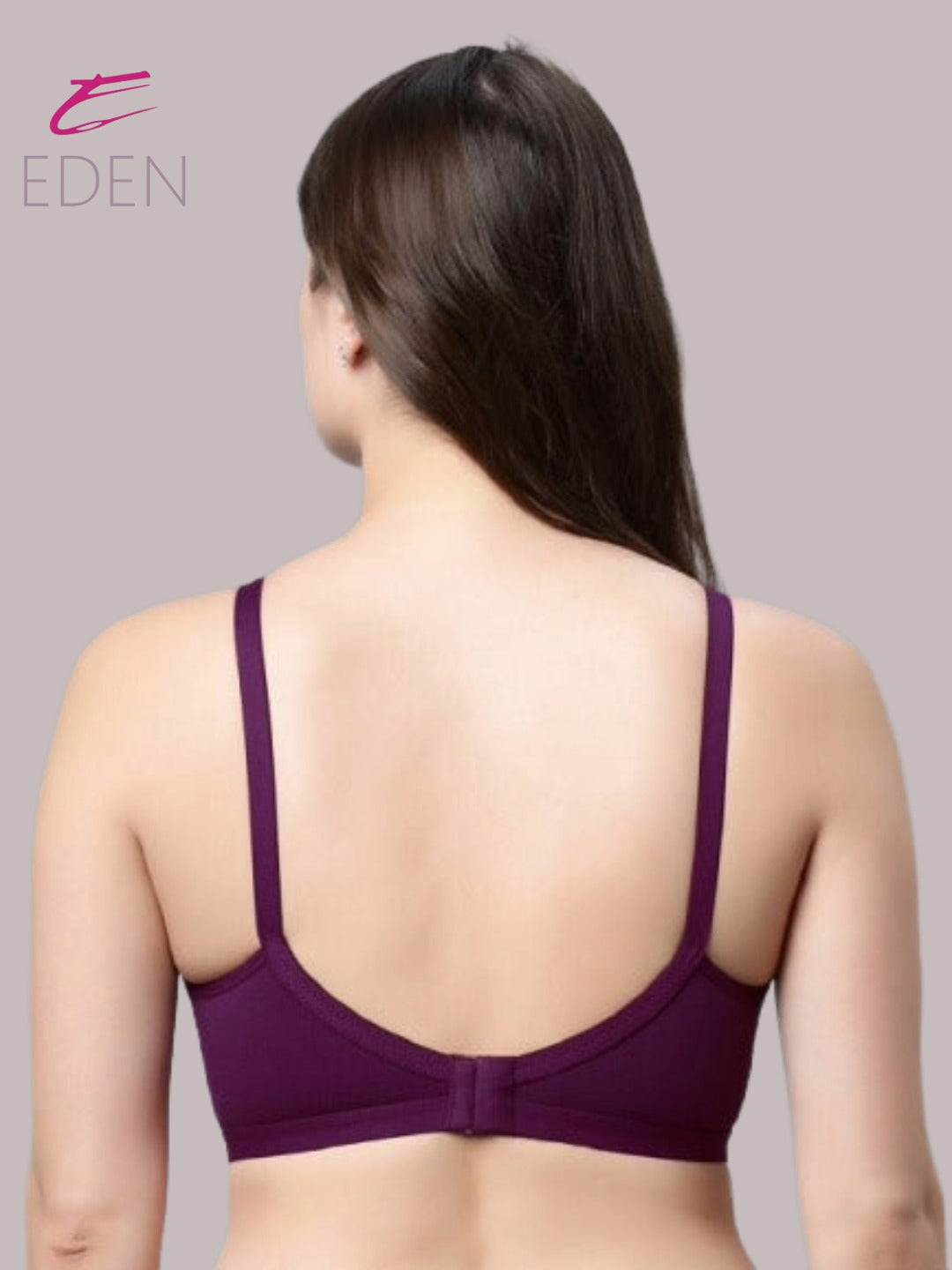 Non Padded, Plus Size, Super Combed ,Cotton Stretch, Full Coverage, Everyday Bra, Wine
