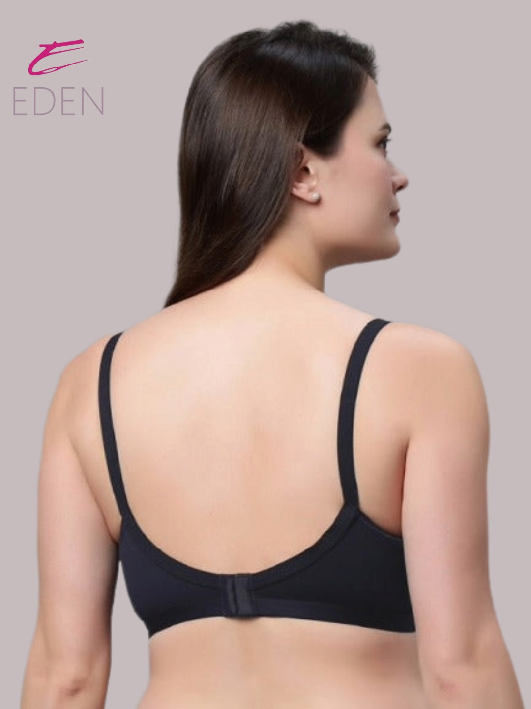 Non Padded, Plus Size, Super Combed ,Cotton Stretch, Full Coverage, Everyday Bra,Navyblue