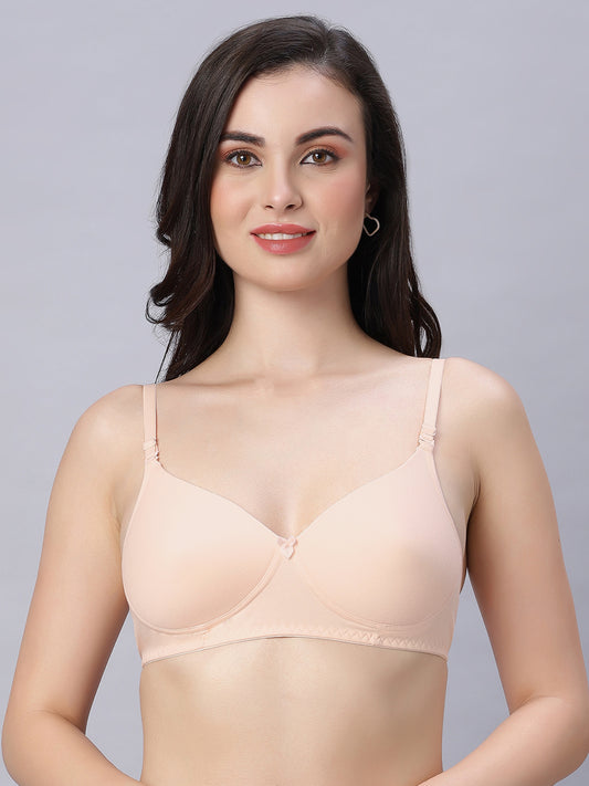 Eden102 Full Coverage Padded Bra Skin color(pack of 1)