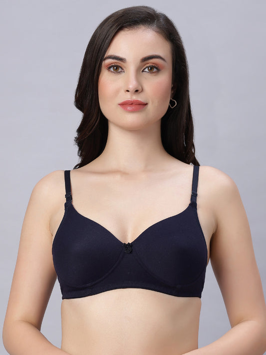 Eden102 Full Coverage Padded Bra Navy Blue color(pack of 1)