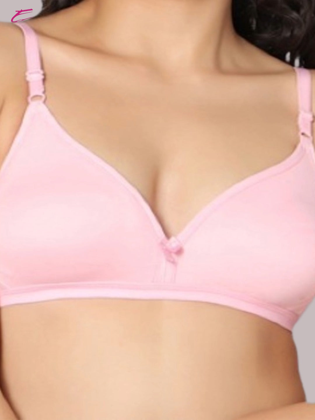 Wirefree, Non Padded, Cotton, Medium Coverage ,Tshirt Bra, Pink