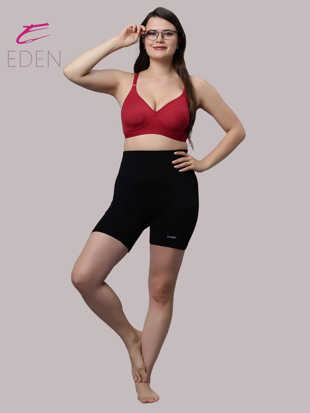 Non Padded, Plus Size ,Super Combed, Cotton Stretch, Full Coverage, Everyday Bra,Red