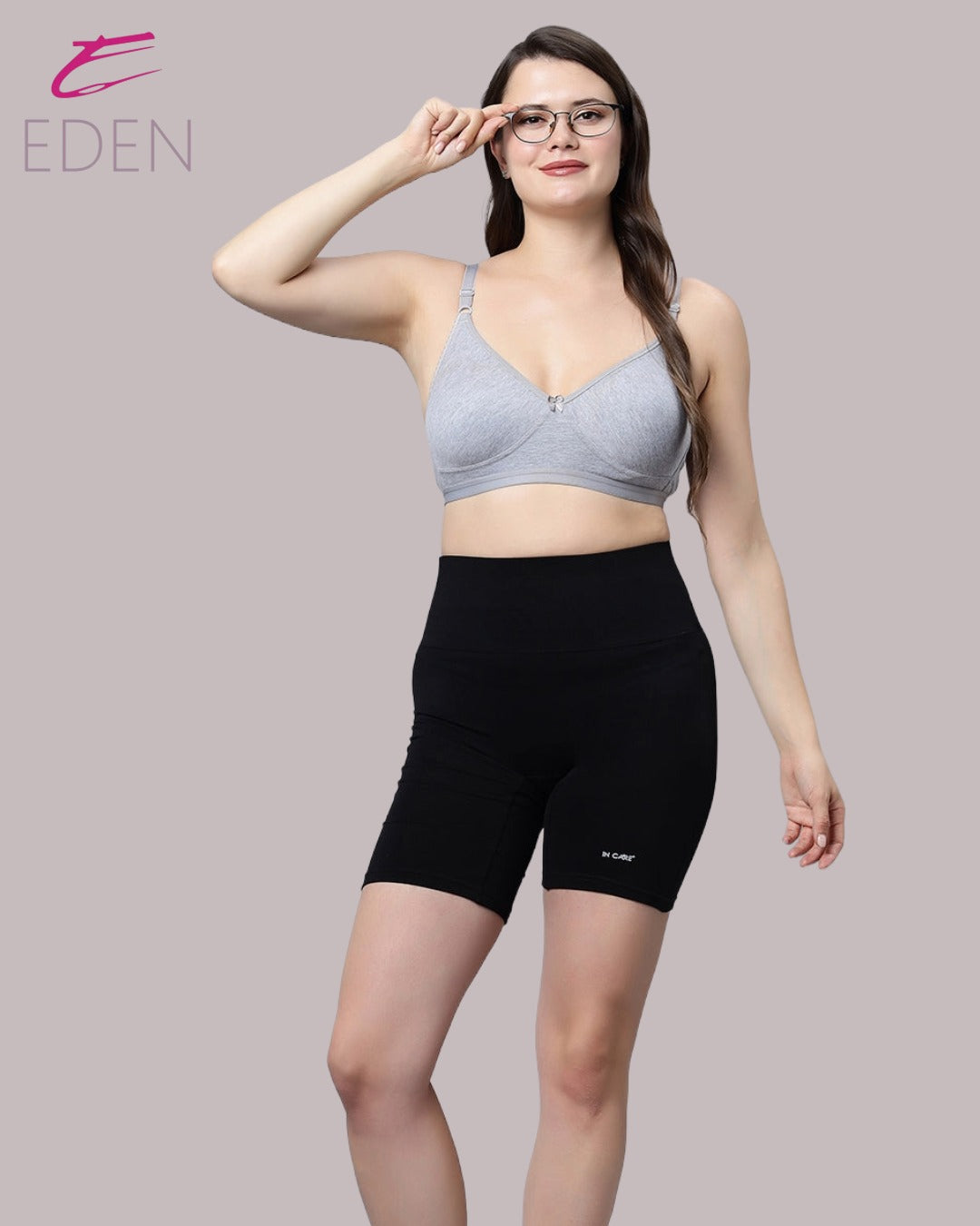 Non Padded, Plus Size, Super Combed,Cotton Stretch, Full Coverage ,Everyday Bra ,Grey
