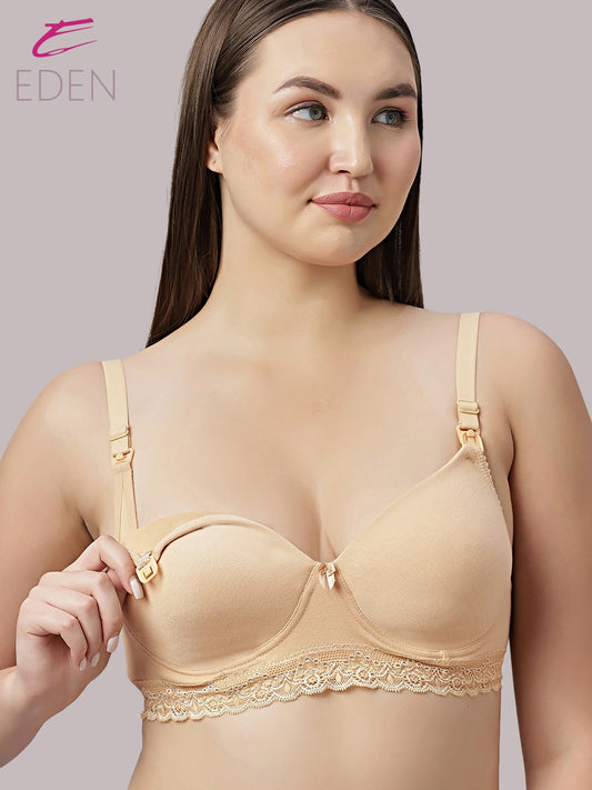 Full Coverage ,Non Wired , Padded ,Nursing/Maternity Bra ,Skin