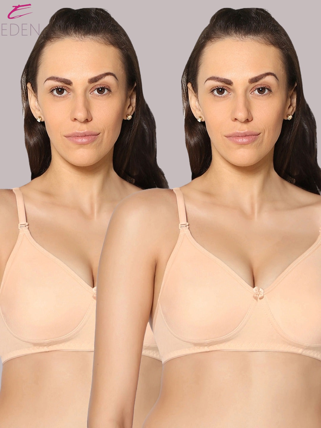 Lightly Padded, Non-Wired ,Simply Soft, T-Shirt Bra,Skin