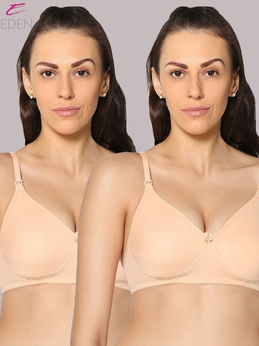 Lightly Padded, Non-Wired ,Simply Soft, T-Shirt Bra,Skin