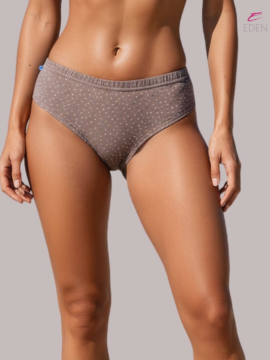 Eden Medium Rise Full Coverage  printed Hipster Panty-IE026