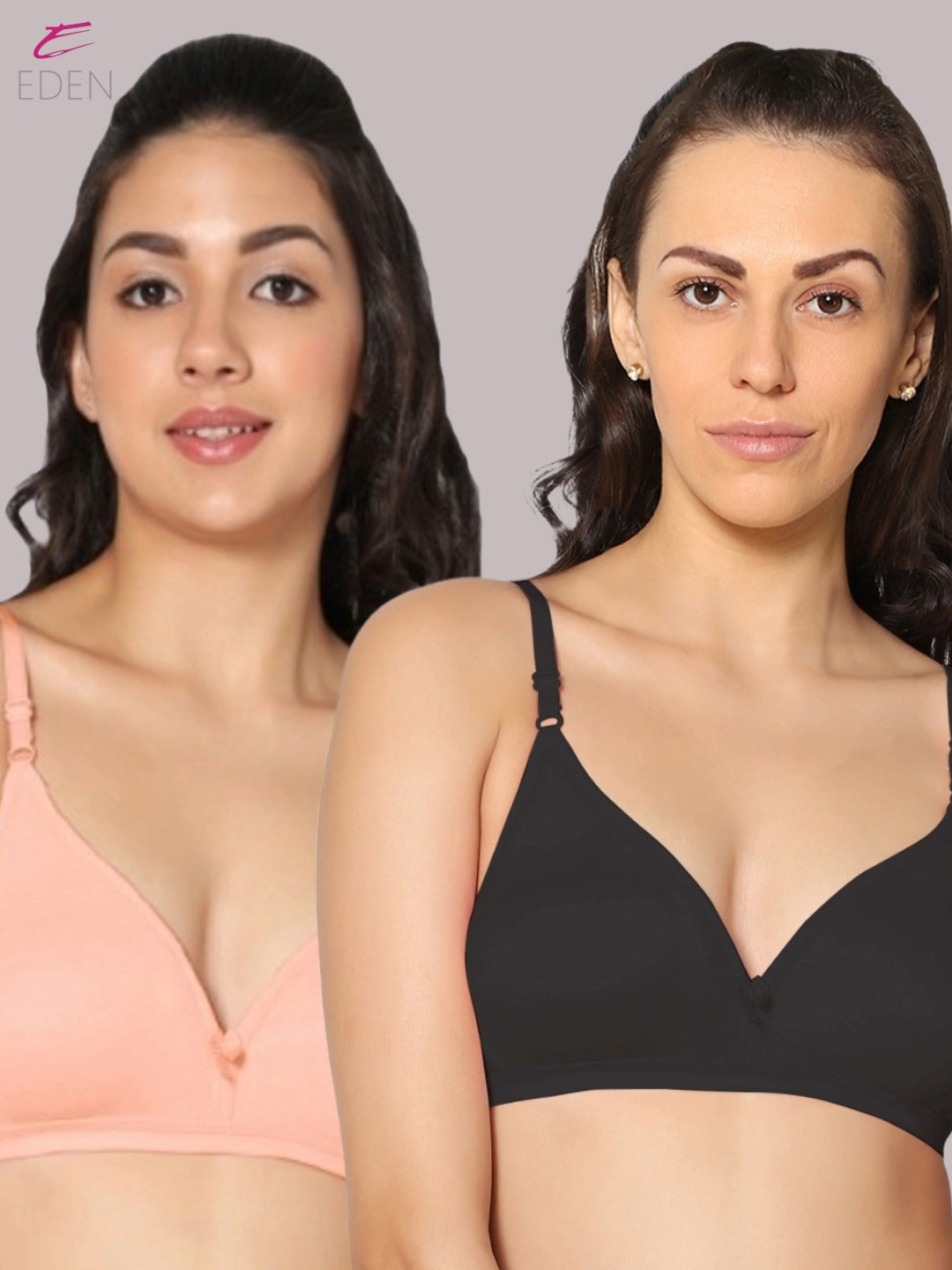 Wirefree Non Padded Cotton Medium Coverage Tshirt Bra Eden 02