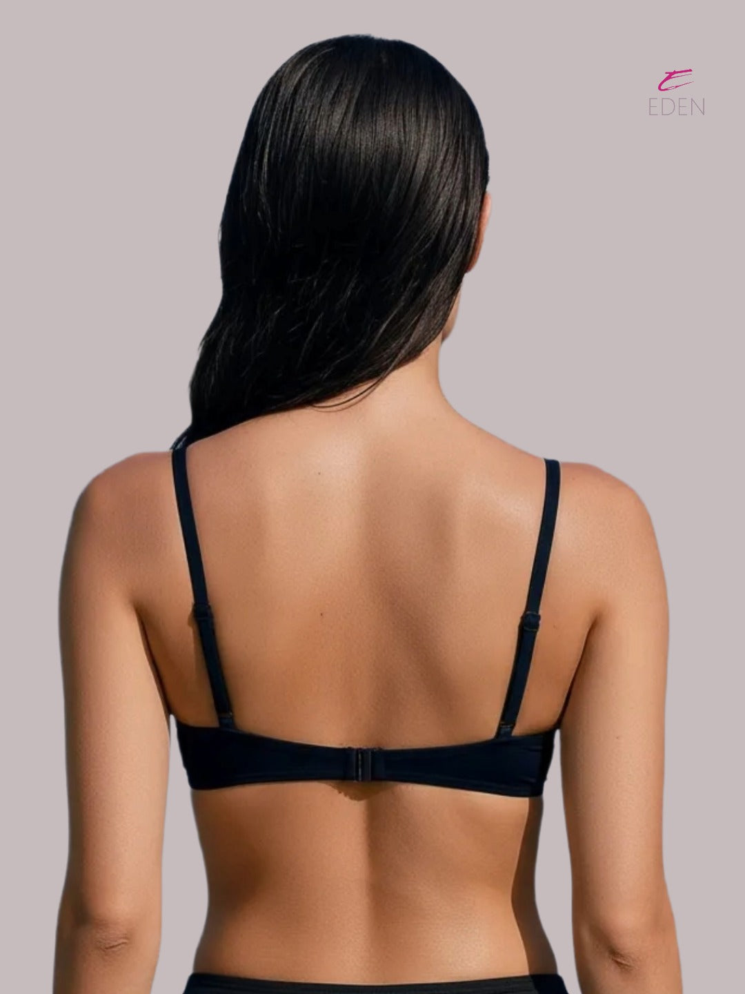 Wirefree, Padded, Plus Size, Cotton ,Medium Coverage ,Tshirt Bra, Lace Styling, Eden 109, Navyblue