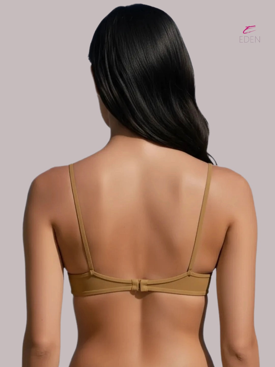 Wirefree, Padded, Plus Size, Cotton ,Medium Coverage ,Tshirt Bra, Lace Styling, Eden 109, Skin