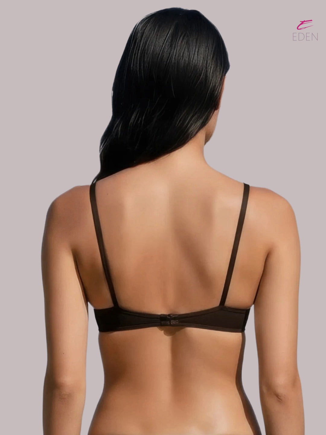 Wirefree, Padded, Plus Size, Cotton ,Medium Coverage ,Tshirt Bra, Eden 110,Coffee