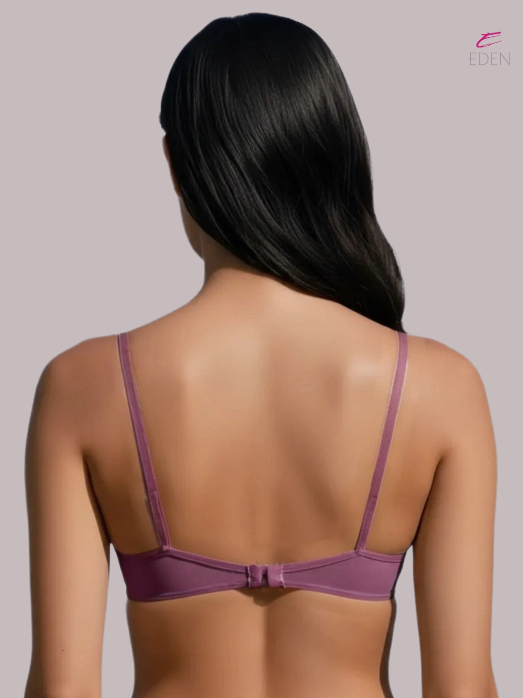 Wirefree, Padded, Plus Size, Cotton ,Medium Coverage ,Tshirt Bra, Eden 110,Mauve