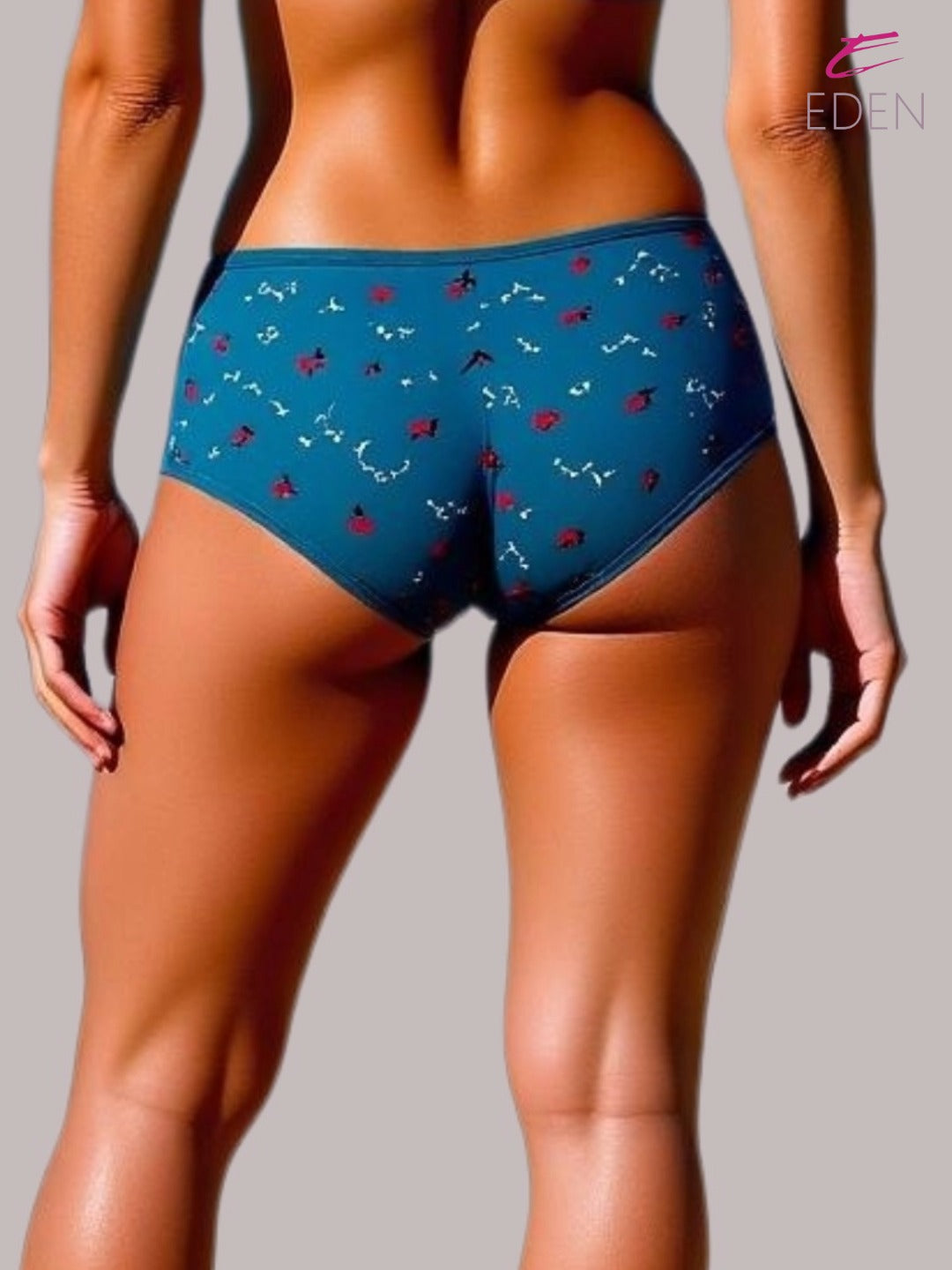 Eden ,Medium Rise, Full Coverage , printed ,Hipster, Panty-OECOMBO010,Turqgreen