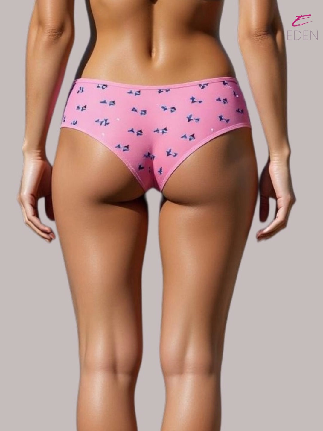 Eden ,Medium Rise, Full Coverage , printed ,Hipster, Panty-OECOMBO010,Pink