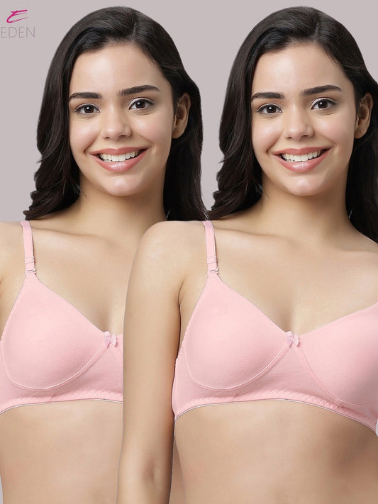 Non Padded, Plus Size, Full Coverage ,Everyday Bra ,T-shirt Bra,Pink