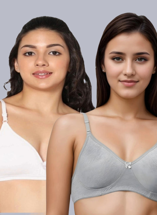 Eden02 Non Padded Medium Coverage Bra (Pack of 2)