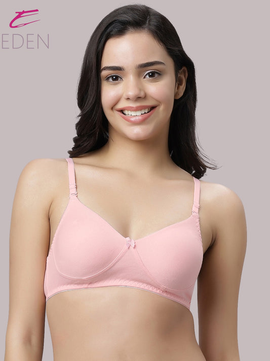 Non Padded, Plus Size, Full Coverage ,Everyday Bra ,T-shirt Bra,Pink