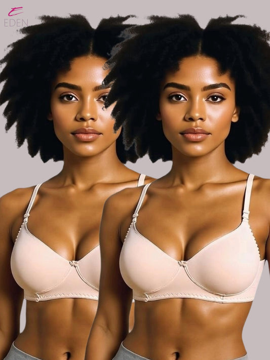 Wirefree ,Non Padded, Cotton ,Medium Coverage, Tshirt Bra ,Skin