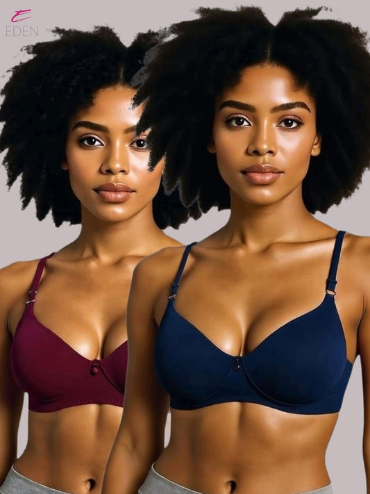Wirefree Non Padded Cotton Medium Coverage Tshirt Bra Eden 108