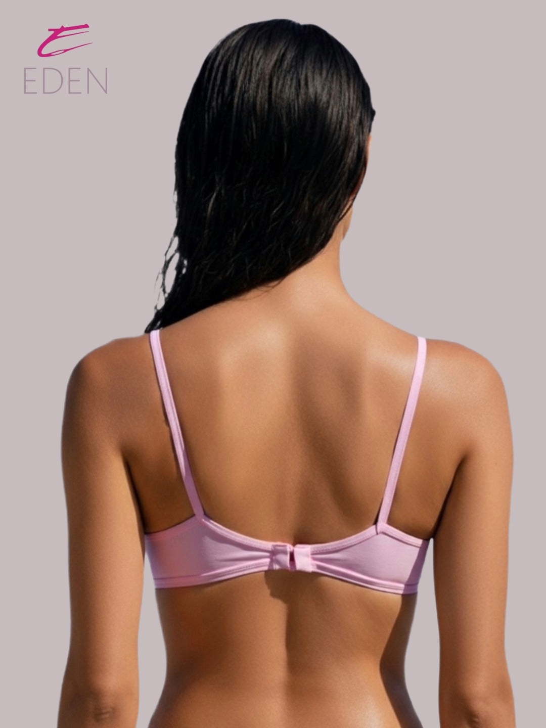 Wirefree ,Non Padded, Cotton ,Medium Coverage, Tshirt Bra ,Pink