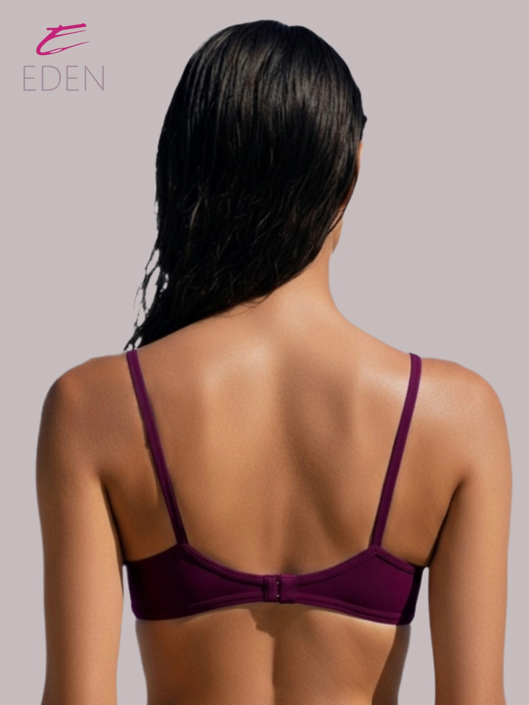 Wirefree ,Non Padded, Cotton ,Medium Coverage, Tshirt Bra ,Wine
