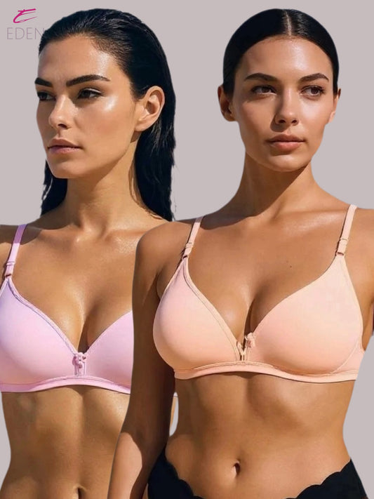 Wirefree, Non Padded, Cotton, Medium Coverage, Tshirt Bra ,Skin-Pink