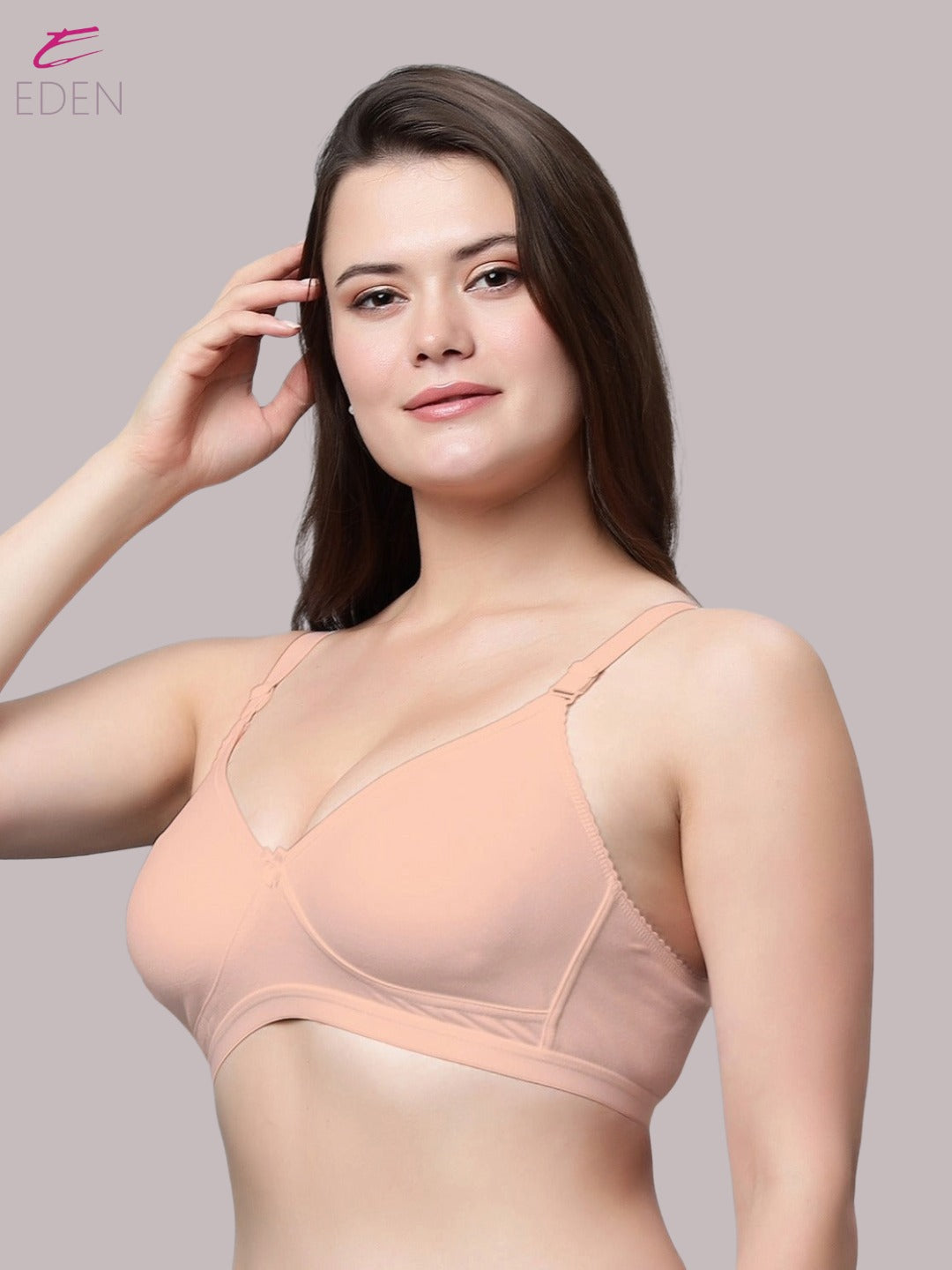 Non Padded, Plus Size, Super Combed, Cotton Stretch, Full Coverage ,Everyday Bra,Skin