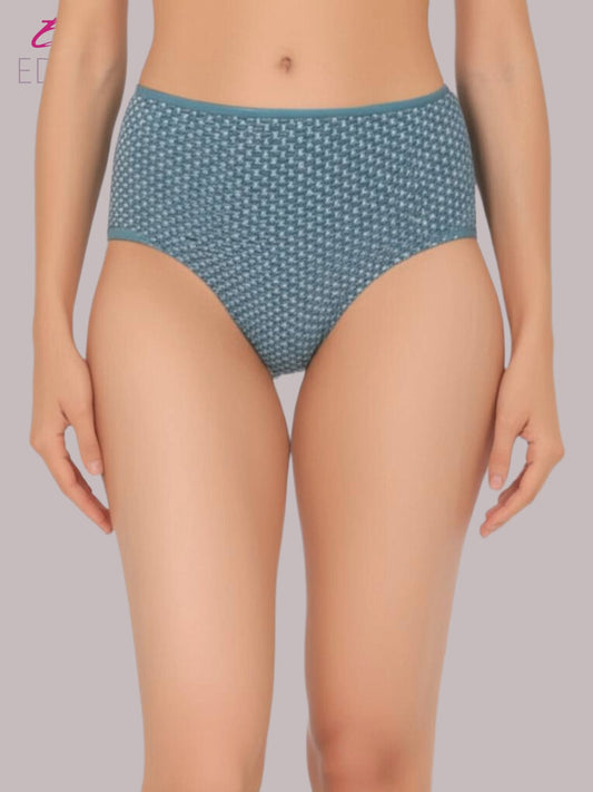 Medium Rise, Full Coverage ,HipsterPant,y outer Elastic ,Teal Green