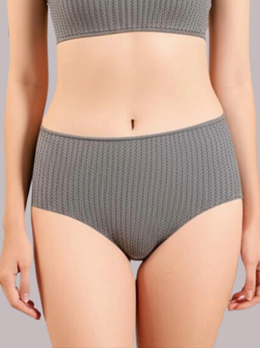Medium Rise, Full Coverage ,HipsterPant,y outer Elastic ,Grey