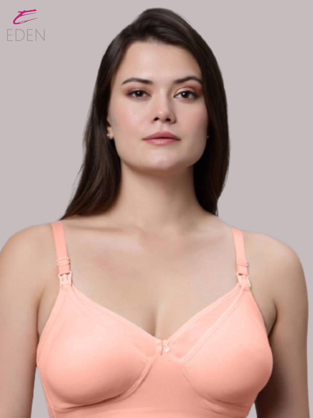 Non Wired, Non-padded ,Full Coverage, Maternity Bra, Peach