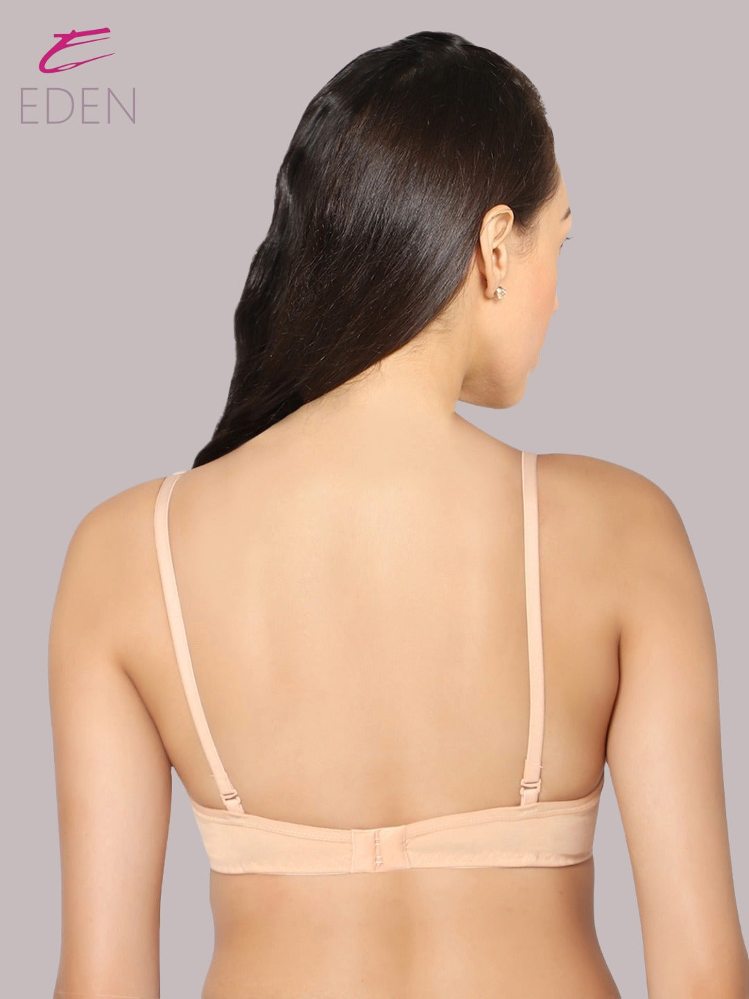 Lightly Padded, Non-Wired ,Simply Soft, T-Shirt Bra,Skin