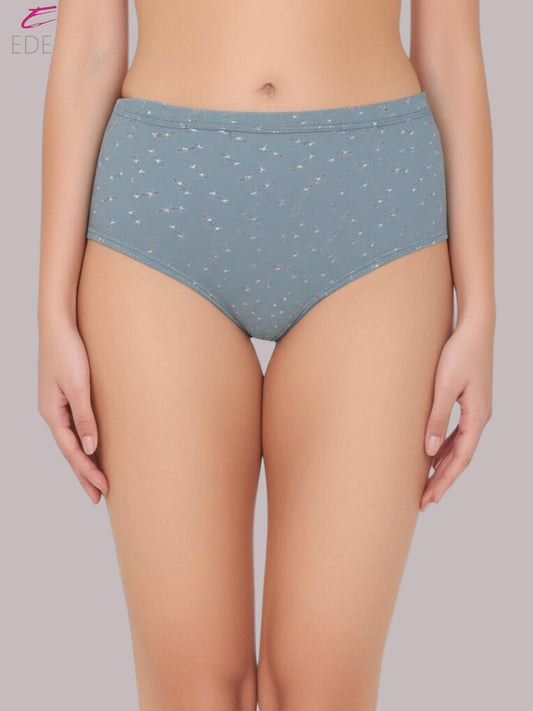 Medium Rise, Full Coverage,Hipster Panty ,Inner Elastic ,Teal Green