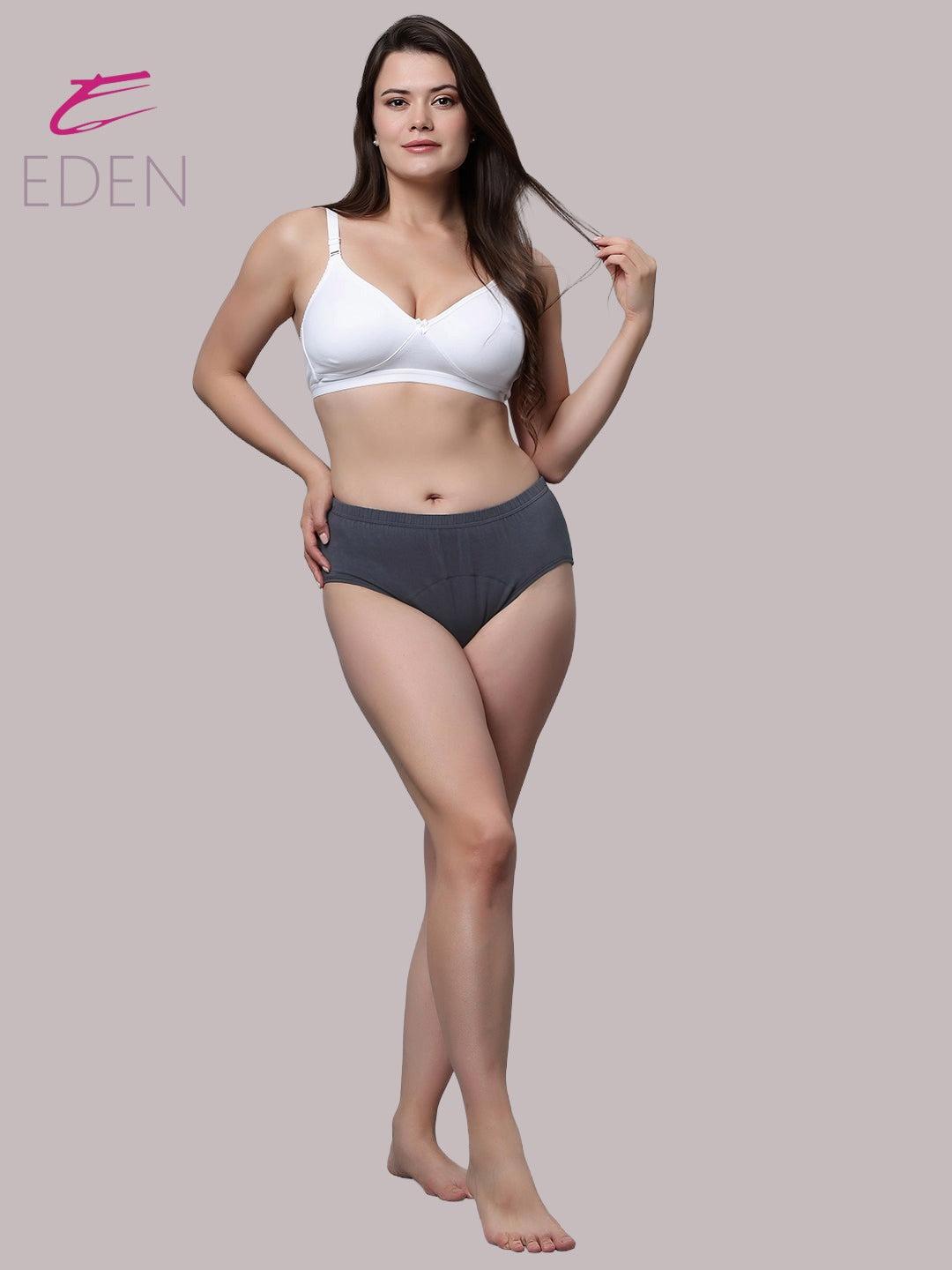 Non Padded, Plus Size, Super Combed,Cotton Stretch, Full Coverage ,Everyday Bra ,White