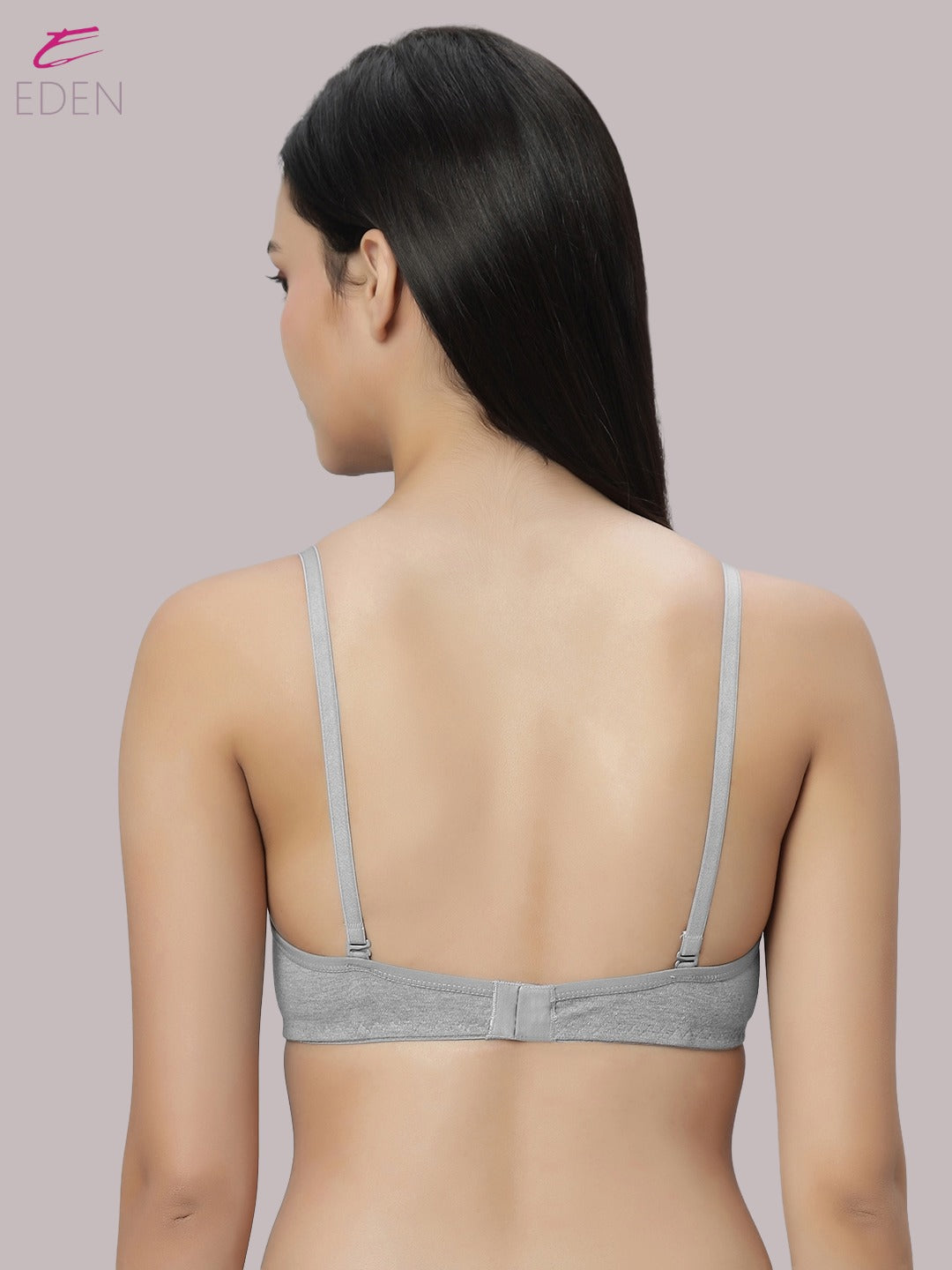 Lightly Padded, Non-Wired, Simply Soft, T-Shirt Bra ,Grey