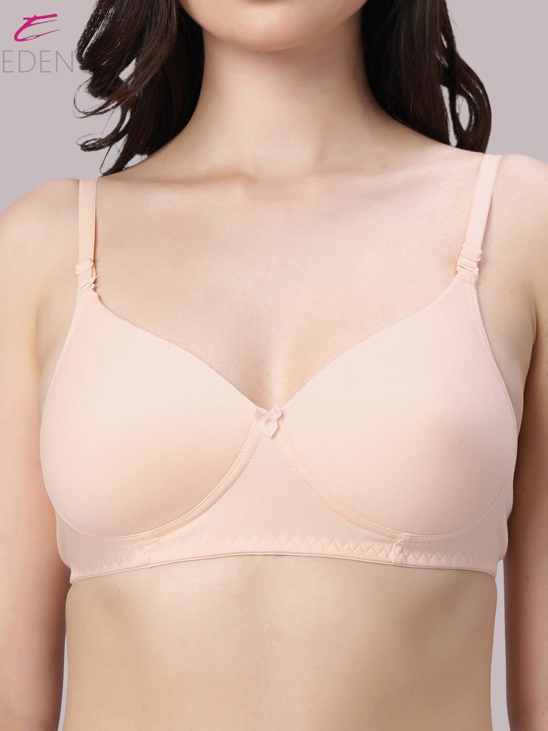 Wirefree ,Padded ,Plus Size, pc interlock, Medium Coverage, Tshirt Bra,Skin