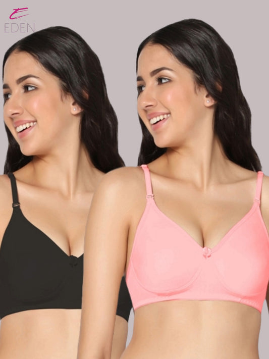 Lightly Padded, Non-Wired, Simply Soft, T-Shirt Bra ,Black