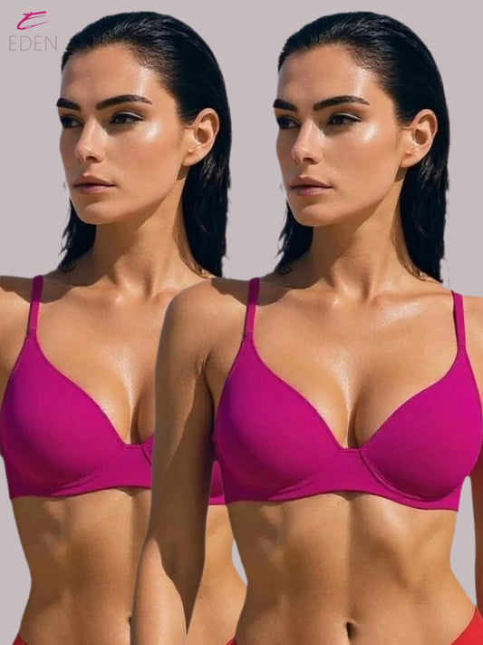 Wirefree, Non Padded, Cotton, Medium Coverage, Tshirt Bra ,Magenta