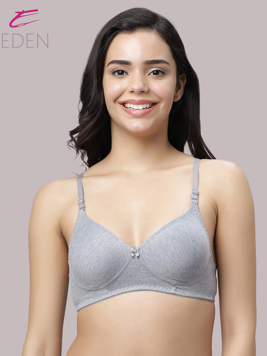 Non Padded, Plus Size, Full Coverage ,Everyday Bra ,T-shirt Bra,Grey